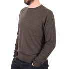 Men's Dunedin Cashmere 100% Cashmere Cr Ptarmigan - Heritage Of Scotland - PTARMIGAN