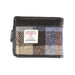 Mens Ht Leather Wallet With Loop Closer Blue & Brown Check / Black - Heritage Of Scotland - BLUE & BROWN CHECK / BLACK