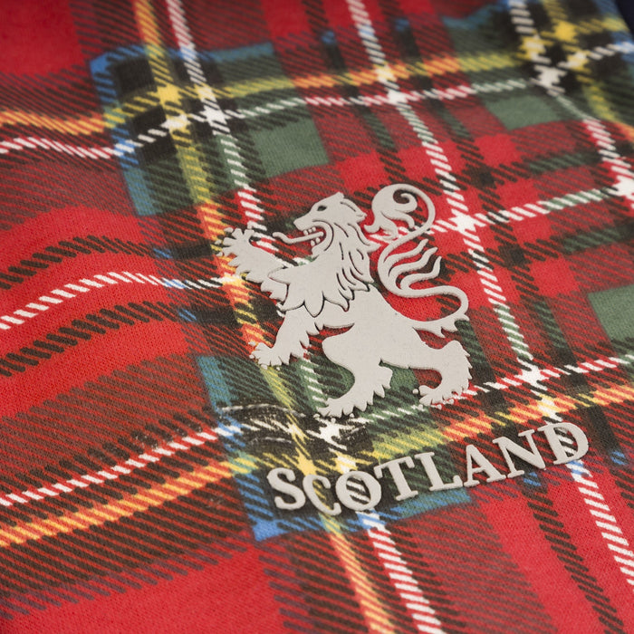 Men's Maree Tartan Zipper Hoodie Stewart Royal - Heritage Of Scotland - STEWART ROYAL