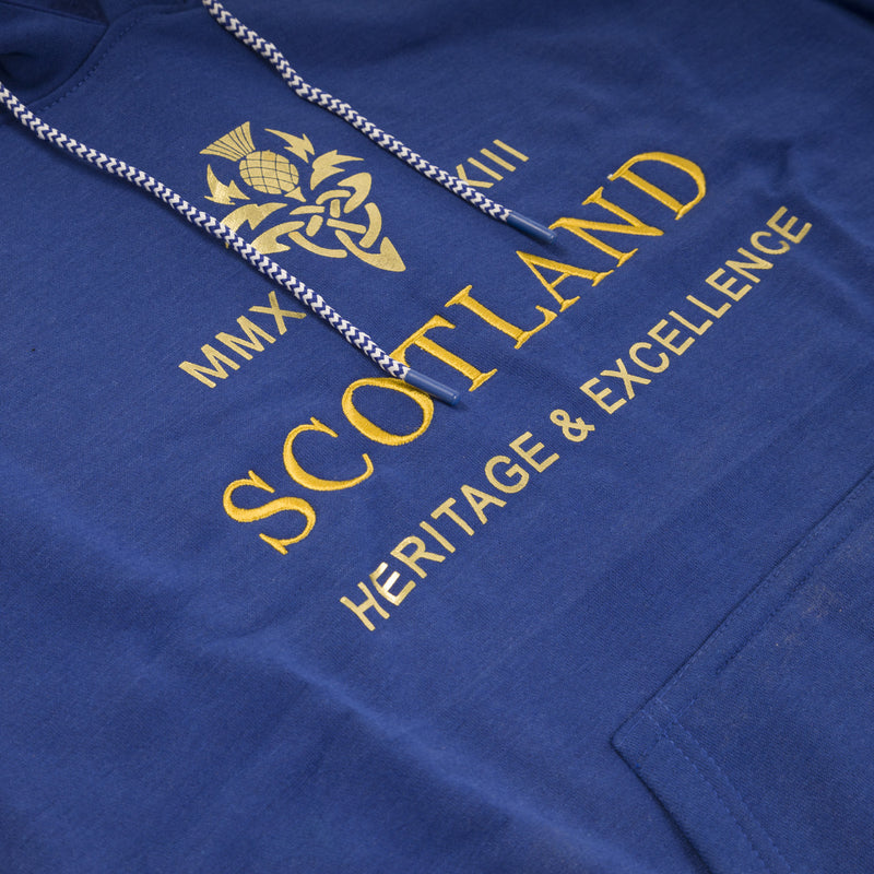 Men's Morrison Hooded Top Royal Blue - Heritage Of Scotland - ROYAL BLUE