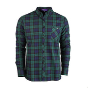 Men's Plaid Velour Lined Check Shirt Black Watch - Heritage Of Scotland - BLACK WATCH