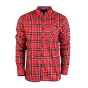 Men's Plaid Velour Lined Check Shirt Stewart Royal - Heritage Of Scotland - STEWART ROYAL
