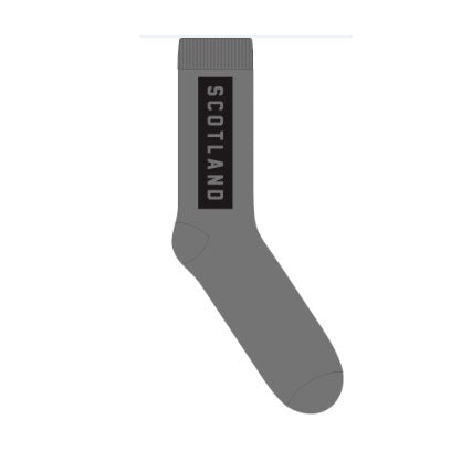 Mens Socks Scotland Slogan - Heritage Of Scotland - GREY/BLACK