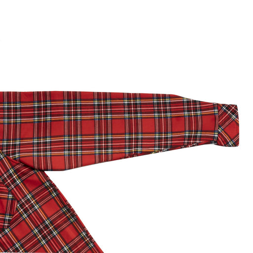 Mens Velour Lined Check Shirt Stewart Royal - Heritage Of Scotland - STEWART ROYAL