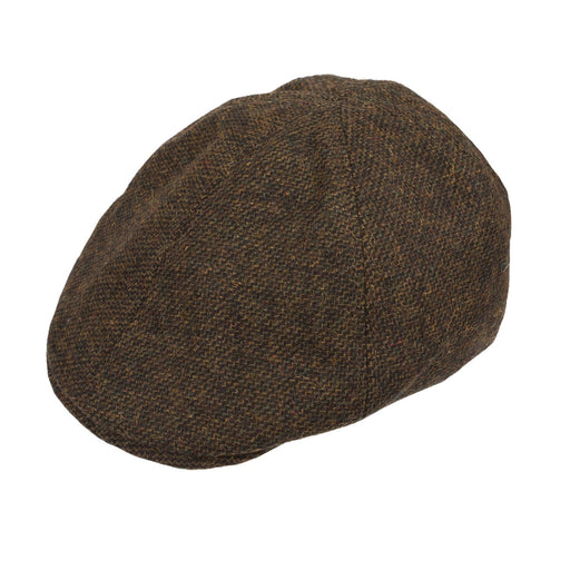 Men's Wool Blend Tweed Flap Cap - Heritage Of Scotland - DARK GREEN