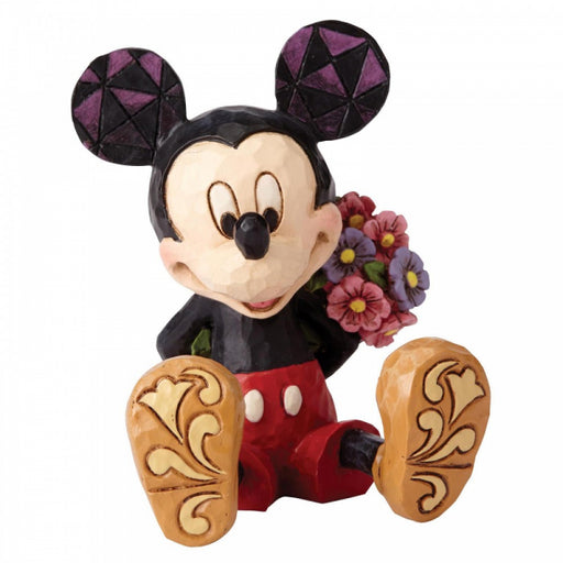 Mickey Mouse With Flowers Mini Figurine - Heritage Of Scotland - N/A