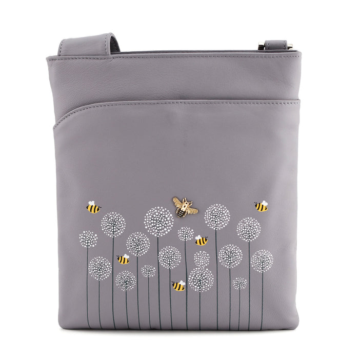 Moonflower Slim Cross Body Bag Grey - Heritage Of Scotland - GREY