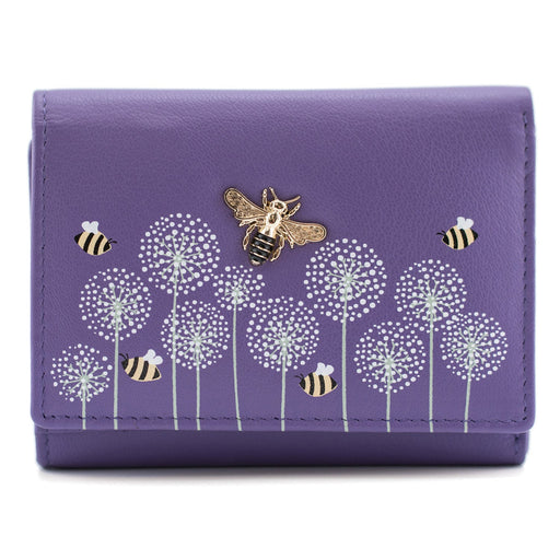 Moonflower Tri Fold Bee Purse Purple - Heritage Of Scotland - PURPLE