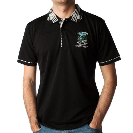 Old Course Polo Shirt Black - Heritage Of Scotland - BLACK