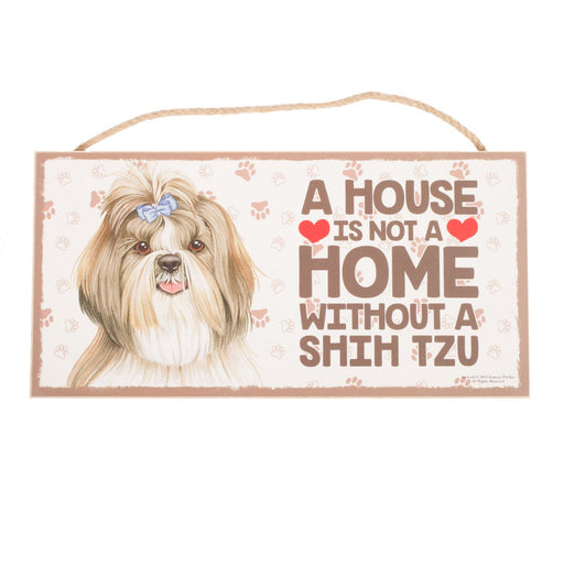Pet Plaque Shih Tzu With Bow - Heritage Of Scotland - SHIH TZU WITH BOW