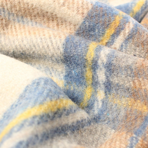 Recycled Wool Tartan Blanket Throw Stewart Muted Blue - Heritage Of Scotland - STEWART MUTED BLUE