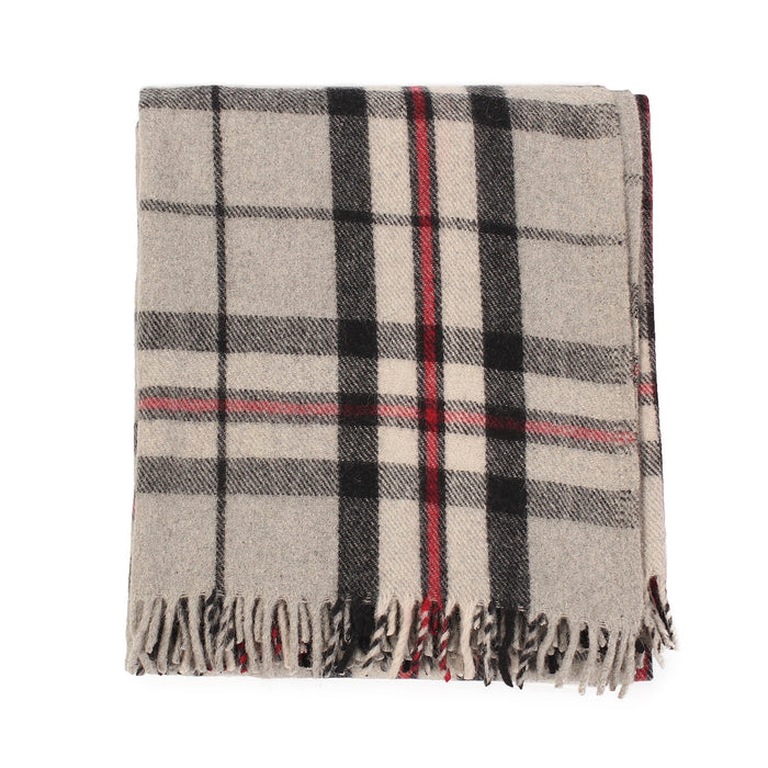 Recycled Wool Tartan Blanket Throw Thomson Grey - Heritage Of Scotland - THOMSON GREY