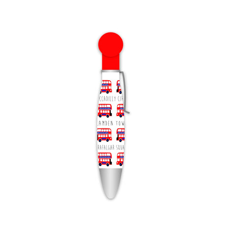 Red Bus Bubble Pen - Heritage Of Scotland - RED
