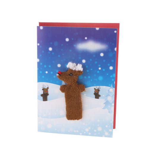Reindeer Scene Puppet Greeting Cards - Heritage Of Scotland - NA