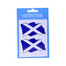 Saltire Wavy Flag Mini Sticker X 2 - Heritage Of Scotland - NA