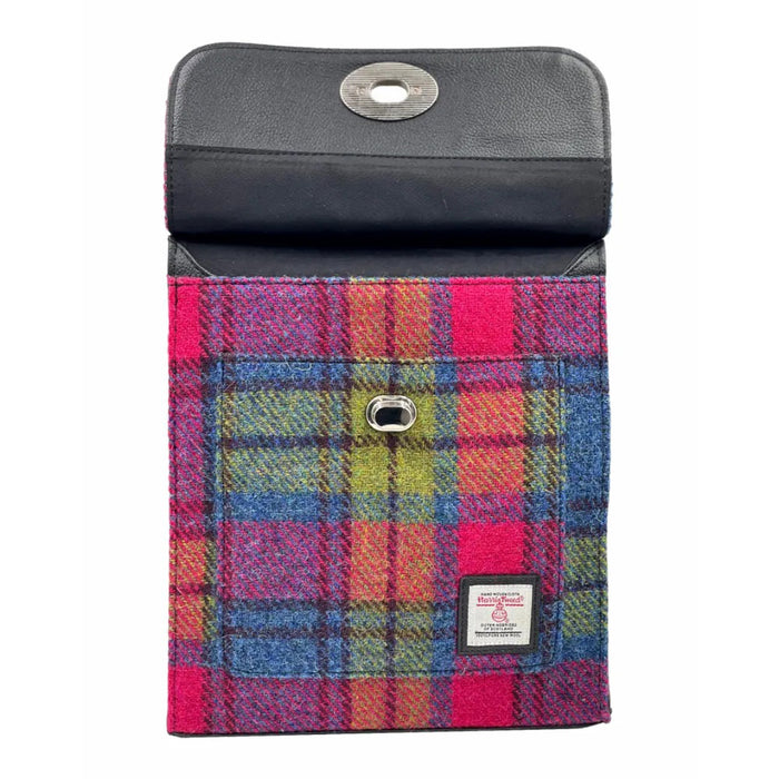 Satchel Bag Blue/Pink Check - Heritage Of Scotland - BLUE/PINK CHECK