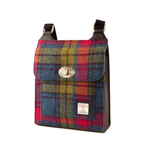 Satchel Bag Blue/Pink Check - Heritage Of Scotland - BLUE/PINK CHECK