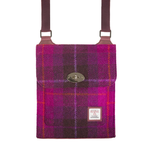 Satchel Bag Purple Check - Heritage Of Scotland - PURPLE CHECK