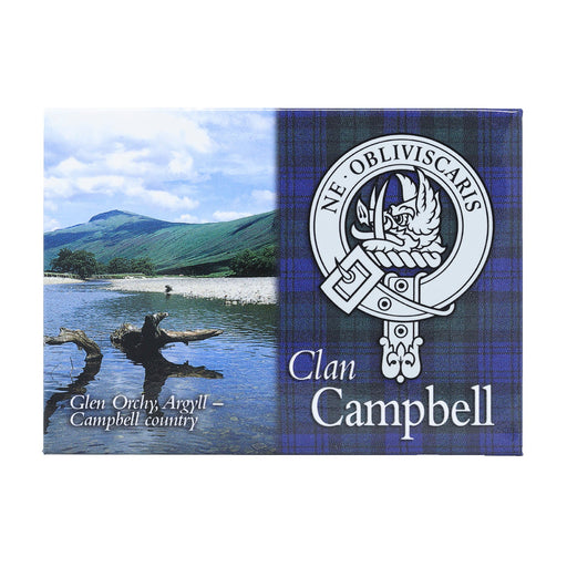 Scenic Metallic Magnet Scotlan Campbell - Heritage Of Scotland - CAMPBELL