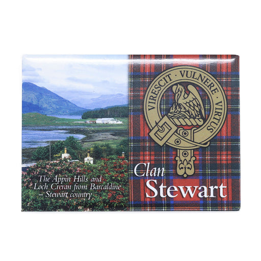 Scenic Metallic Magnet Scotlan Stewart - Heritage Of Scotland - STEWART
