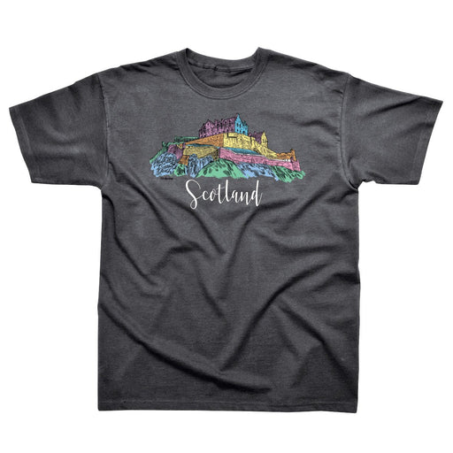 Scotland Castle T-Shirt - Heritage Of Scotland - DARK HEATHER