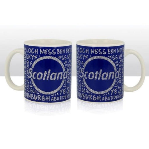 Scotland Circle Glitter Mug 11Oz - Heritage Of Scotland - NA