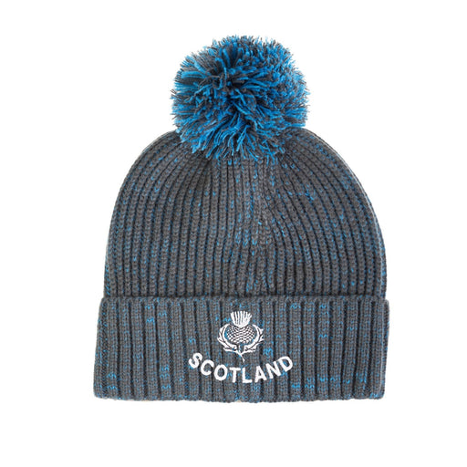 Scotland Fleck Bobble Hat - Heritage Of Scotland - NAVY/SKY BLUE