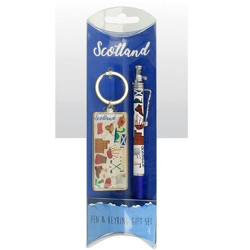 Scotland Icons Keyring And Pen Set - Heritage Of Scotland - NA