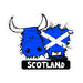 Scotland Saltire Cow Sticker - Heritage Of Scotland - NA