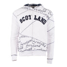 Scotland Scroll Hooded Zip Top White - Heritage Of Scotland - WHITE