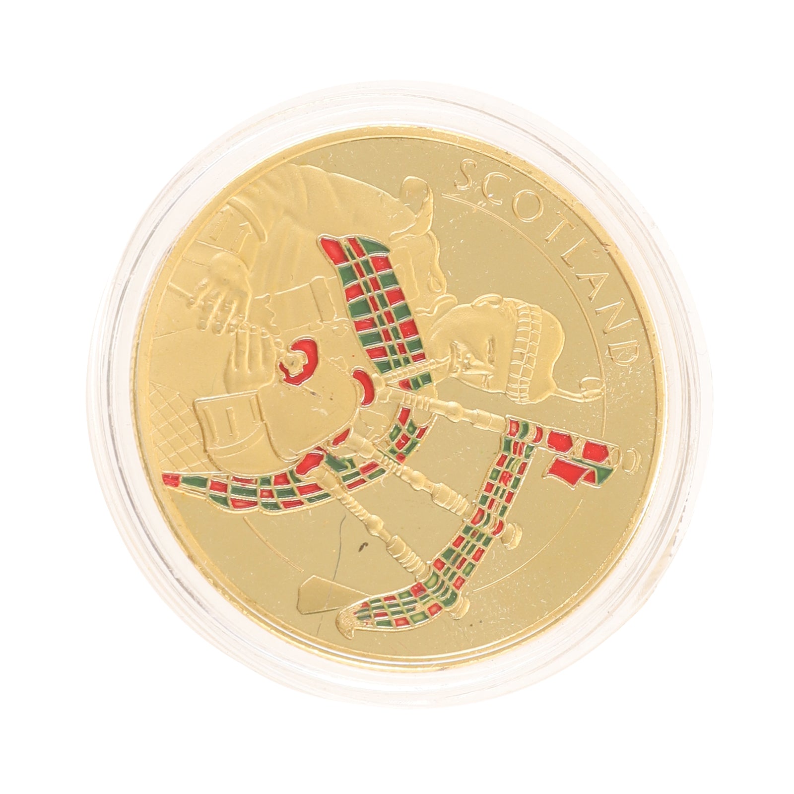 Scotland Souvenir Coin Scotland The Piper - Heritage Of Scotland - SCOTLAND THE PIPER