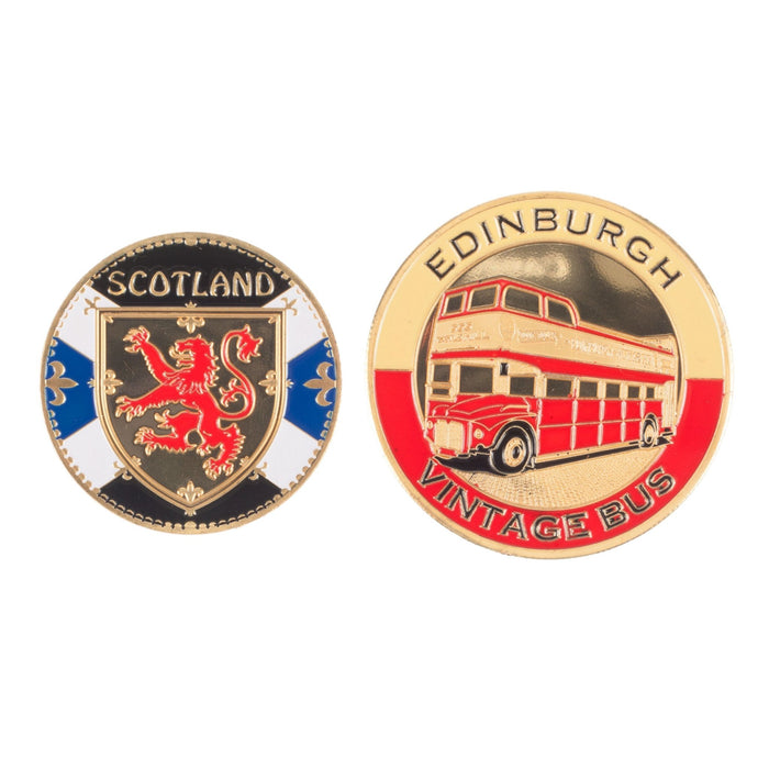 Scotland Souvenir Coin Vintage Bus - Heritage Of Scotland - VINTAGE BUS