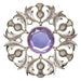 Scottish Thistle Plaid Brooch Light Amethyst - Heritage Of Scotland - LIGHT AMETHYST