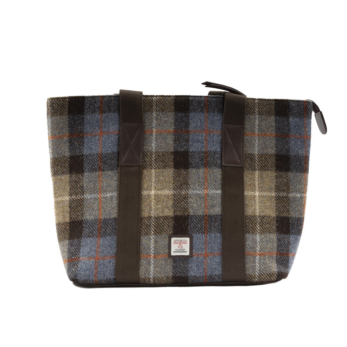 Shopper Bag Blue/Brown Check - Heritage Of Scotland - BLUE/BROWN CHECK