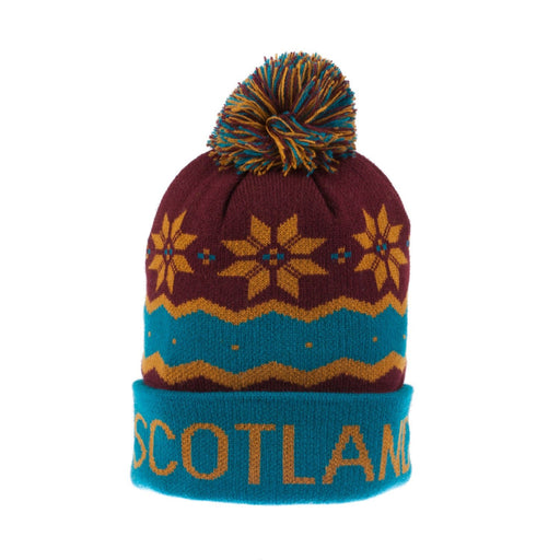 Ski Hat - Burgund/Blue Scotland - Heritage Of Scotland - NA