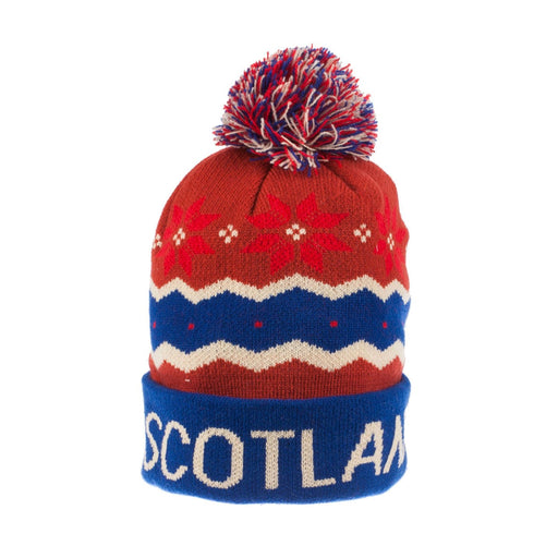 Ski Hat- Red/Blue-Scotland - Heritage Of Scotland - NA