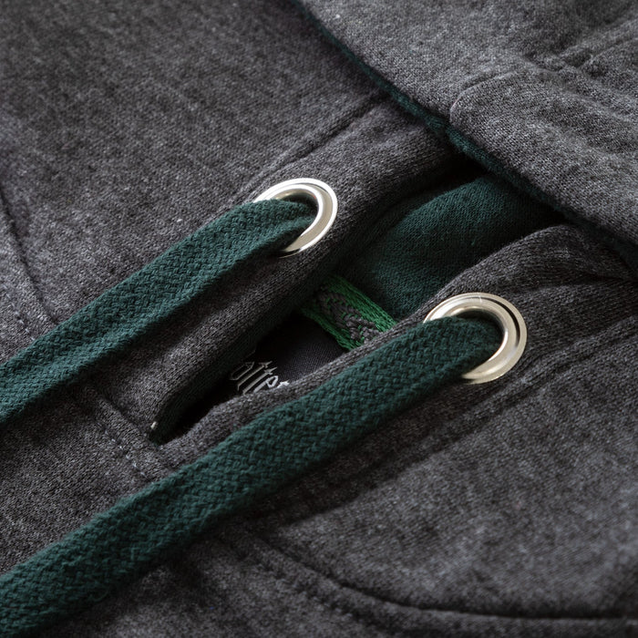 Slytherin Hooded Sweatshirt Charcoal/Green - Heritage Of Scotland - CHARCOAL/GREEN