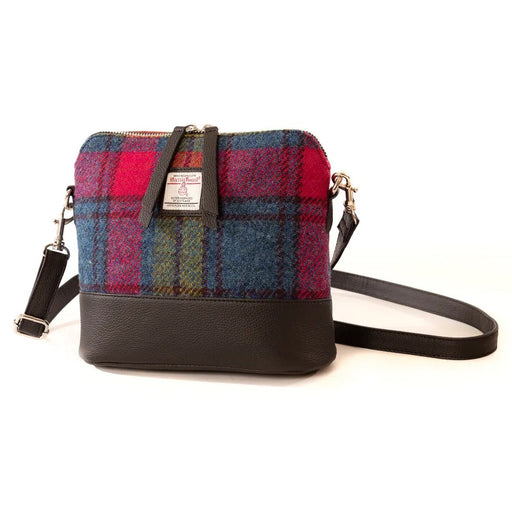 Square Shoulder Bag Blue/Pink Check - Heritage Of Scotland - BLUE/PINK CHECK