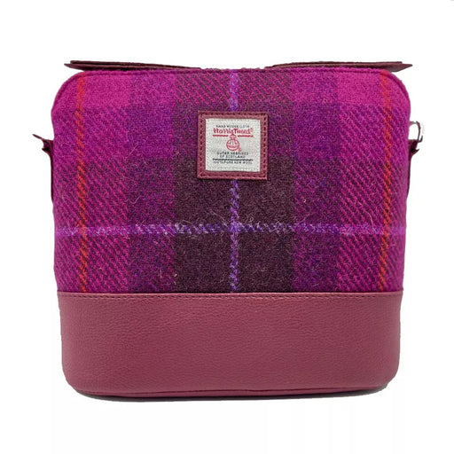Square Shoulder Bag Purple Check - Heritage Of Scotland - PURPLE CHECK