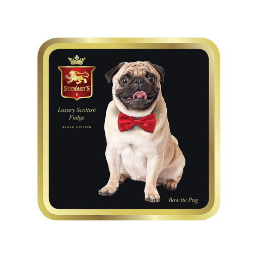 Stewarts Black Pug Fudge Tin - Heritage Of Scotland - NA