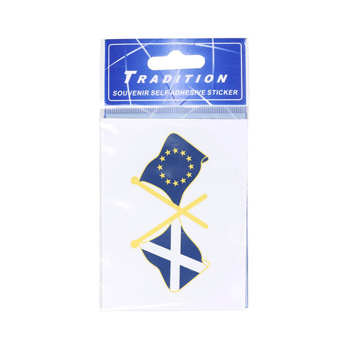 Sticker Saltire/Eu Dbl Flags - Heritage Of Scotland - N/A