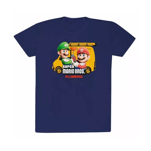 Super Mario Bros - Plumbing T-Shirt - Heritage Of Scotland - NAVY