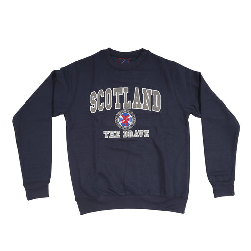 Sweatshirt Emb. Scot/Celtic/ Flag/ Lion - Heritage Of Scotland - NAVY