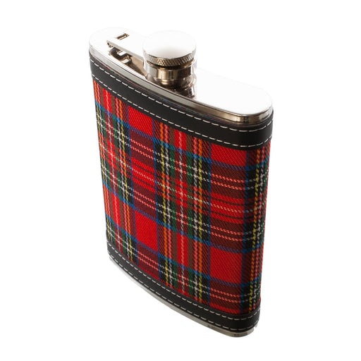 Tartan Hip Flask Plain Stewart Royal - Heritage Of Scotland - STEWART ROYAL