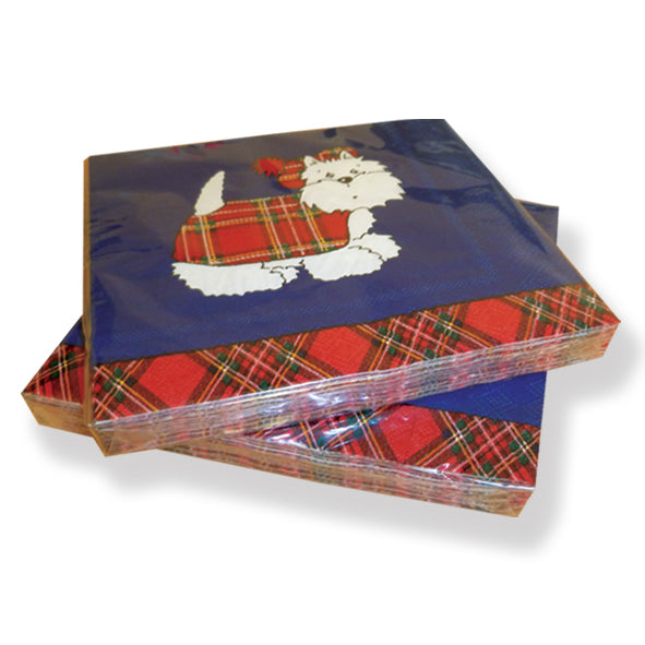 Tartan Terrier Napkins - Heritage Of Scotland - NA