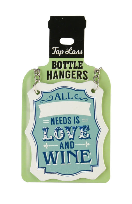 Top Lass Bottle Hangers Blank White Wine - Heritage Of Scotland - BLANK WHITE WINE