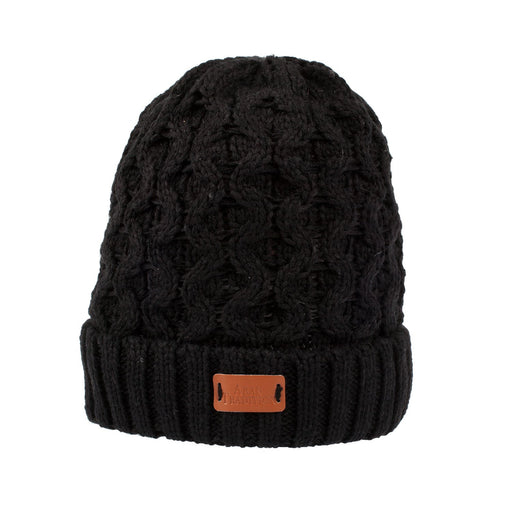 Unisex Aran Cable Beanie Hat - Heritage Of Scotland - BLACK