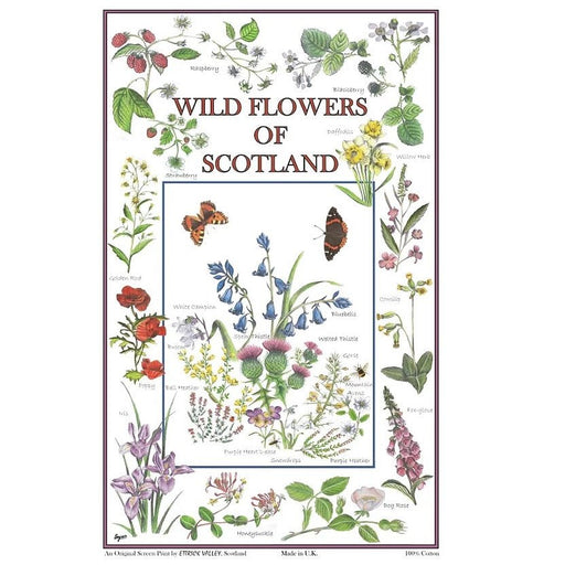 Wild Flowers Of Scotland Tea Towel - Heritage Of Scotland - MULTI