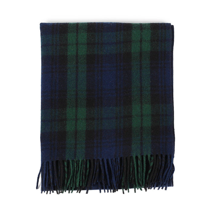 Wool Blend Tartan Knee Blanket Black Watch - Heritage Of Scotland - BLACK WATCH
