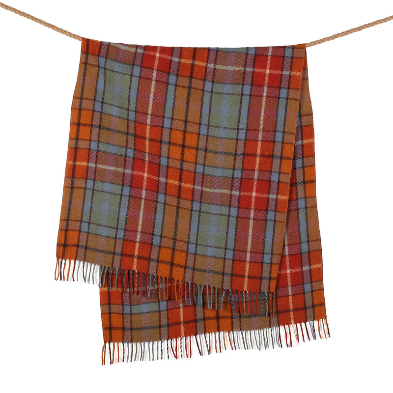 Wool Blend Tartan Knee Blanket Buchanan Antique - Heritage Of Scotland - BUCHANAN ANTIQUE